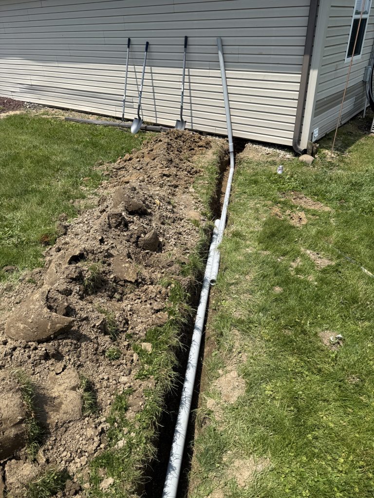 conduit into shack